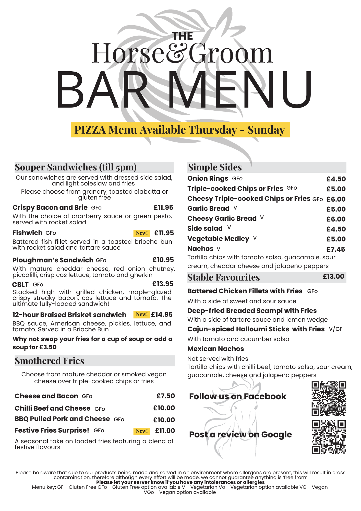 Bar Menu